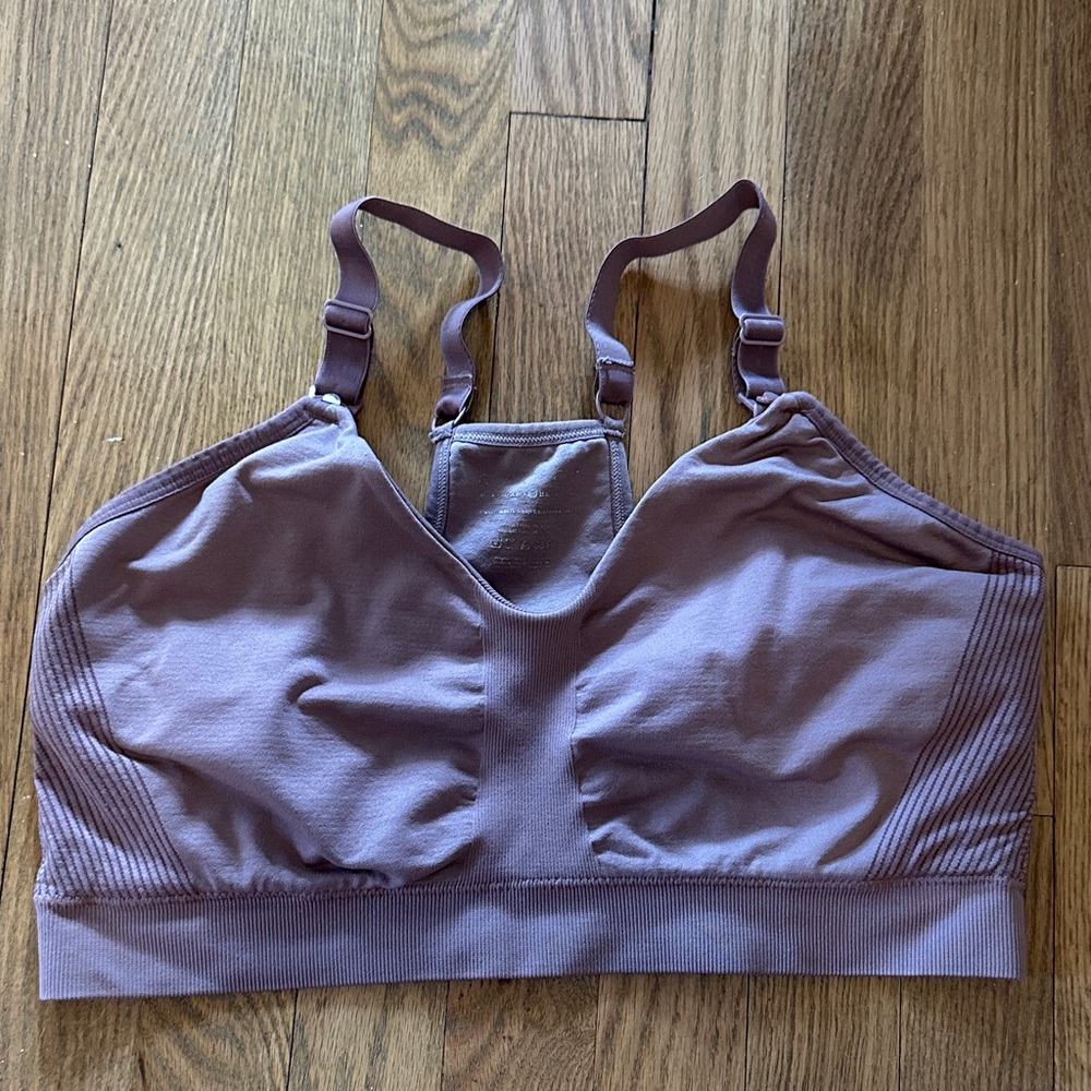 Nursing and Pumping Seamless Mauve Low Impact Sports Bra - Women's Intimates